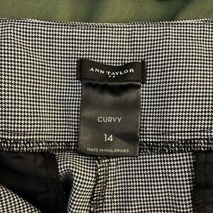 Ann Taylor Houndstooth Curvy Trousers